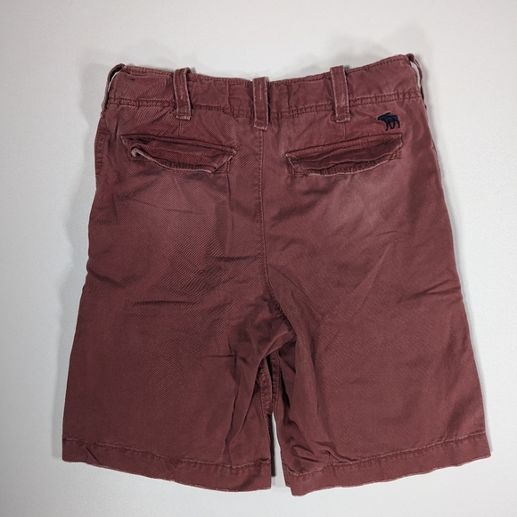 Abercrombie Shorts Youth Size 14 Faded Red (30 Waist) Flat Front Chino - Picture 3 of 11